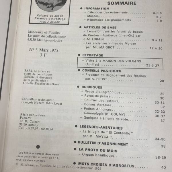 Minéraux et fossiles n°3