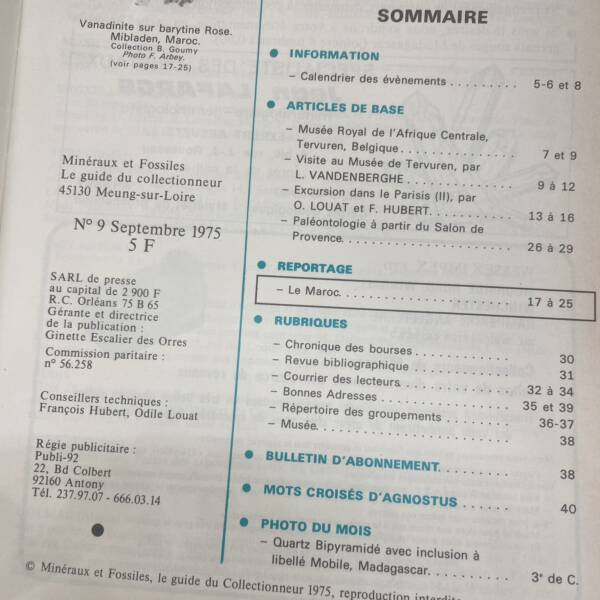 Minéraux et fossiles n°16