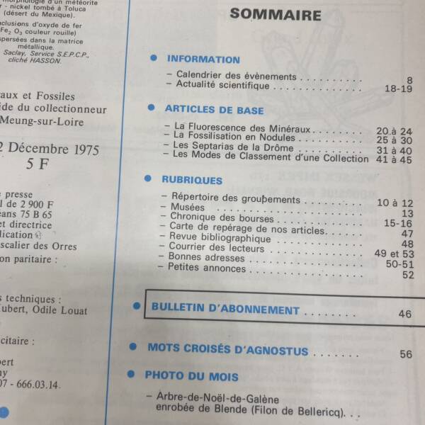 Minéraux et fossiles n°12