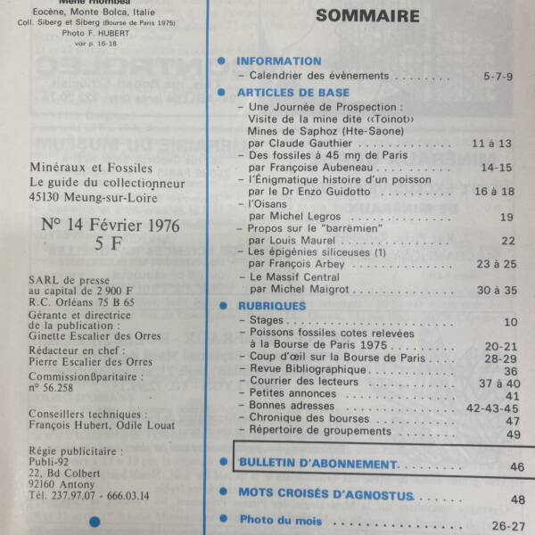 Minéraux et fossiles n°14