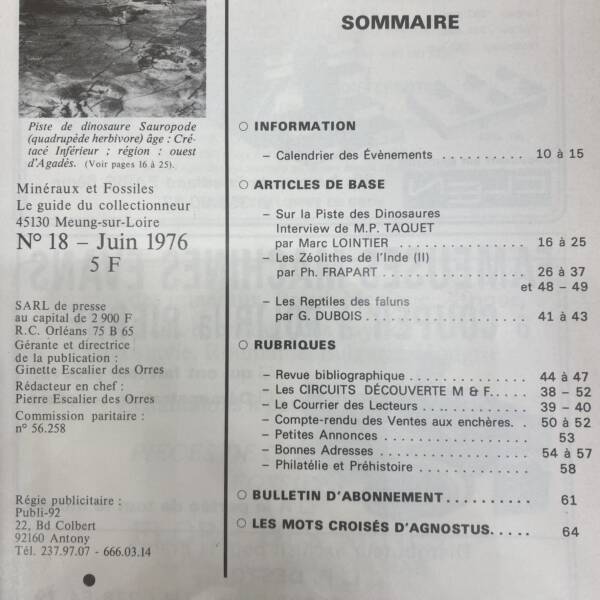 Minéraux et fossiles n°18