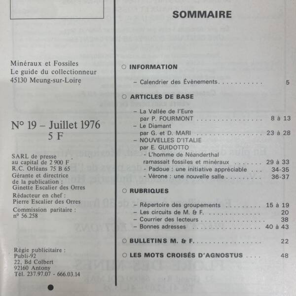 Minéraux et fossiles n°19