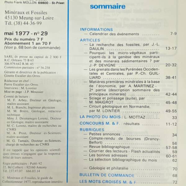 Minéraux et fossiles n°29