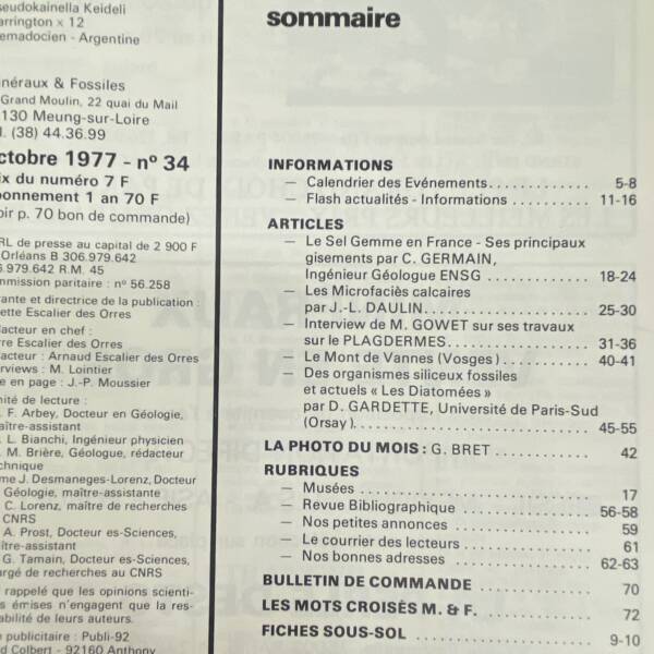 Minéraux et fossiles n°34