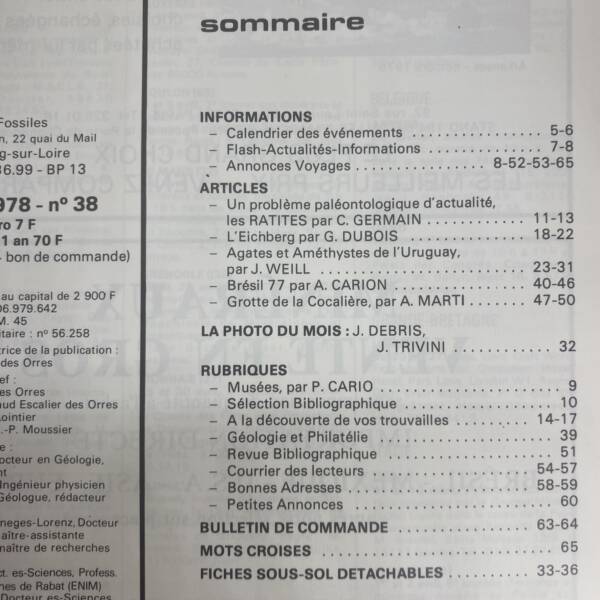 Minéraux et fossiles n°38