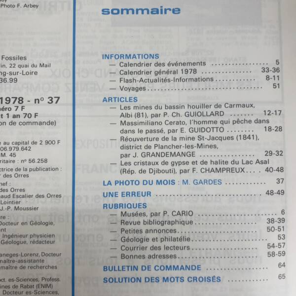 Minéraux et fossiles n°37