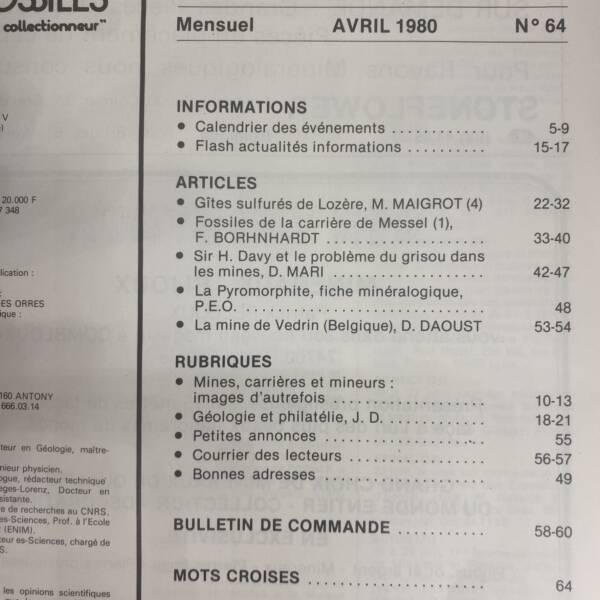 Minéraux et fossiles n°64