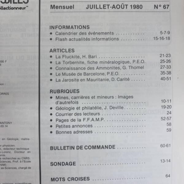 Minéraux et fossiles n°67