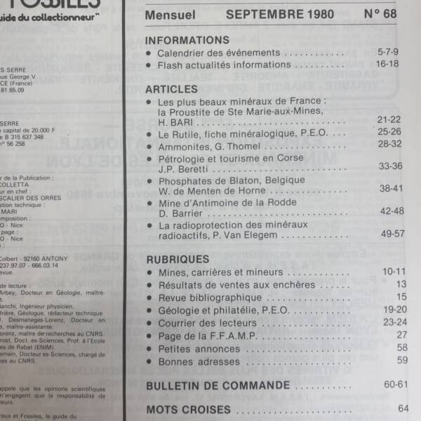 Minéraux et fossiles n°68