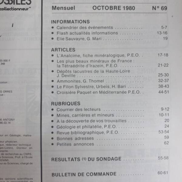 Minéraux et fossiles n°69