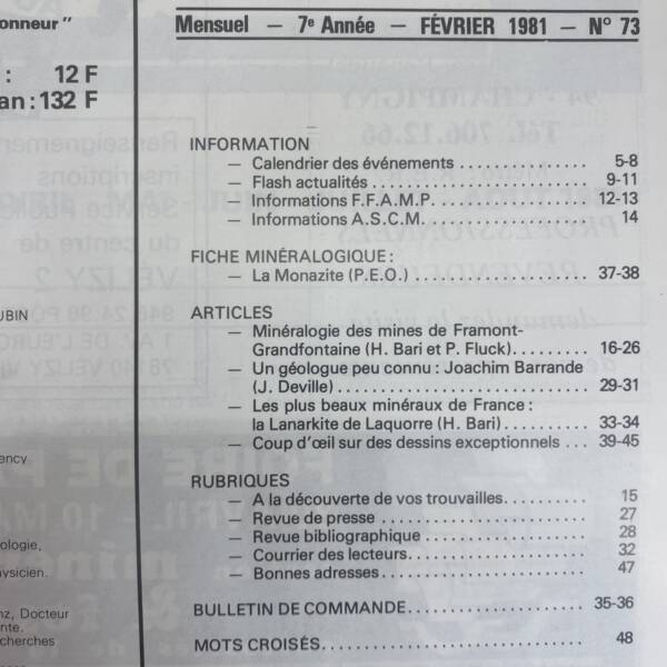 Minéraux et fossiles n°73