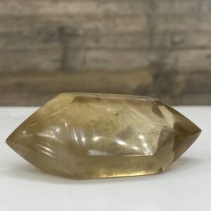 Citrine naturelle retaillée biterminée