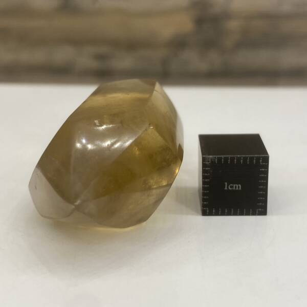 Citrine naturelle retaillée biterminée
