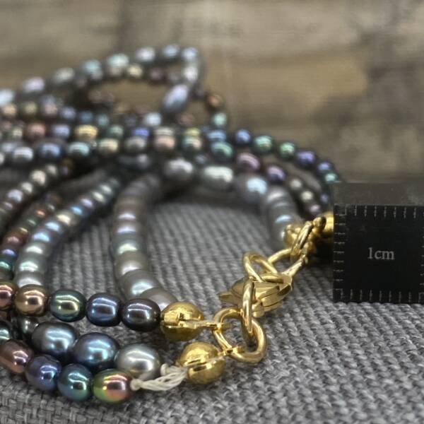 Collier en Perles de culture d’Eau Douce Teintée