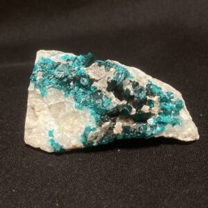 Dioptase et Calcite brut