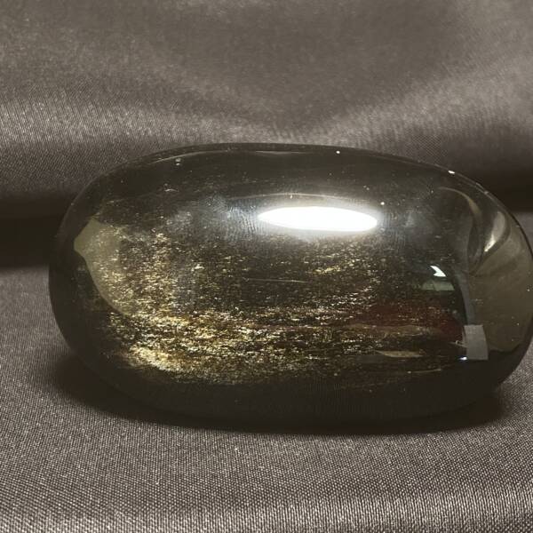 Galet en Obsidienne Dorée