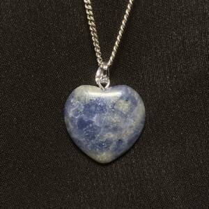 Pendentif en forme de cœur en Sodalite