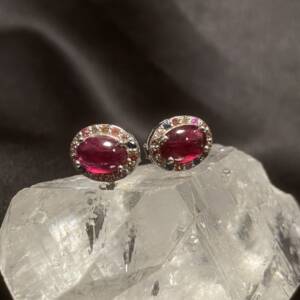 Boucles d'oreilles Rubis et Saphir