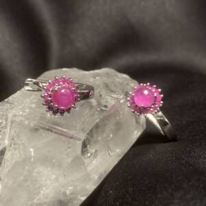Boucles d'oreilles Rubis