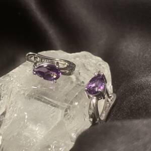 Boucles d'oreilles Amethyste