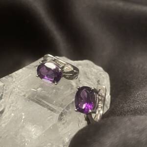 Boucles d'oreilles Amethyste