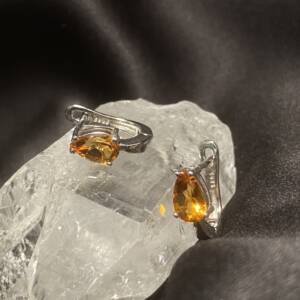 Boucles d'oreilles Citrine