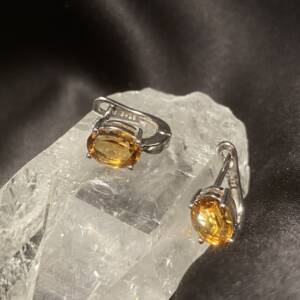 Boucles d'oreilles Citrine