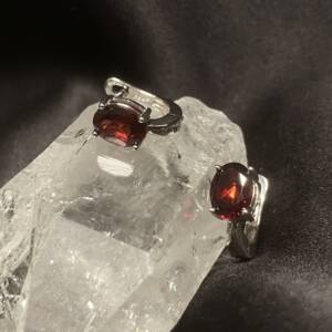 Boucles d'oreilles Grenat