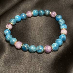 Bracelet Apatite, Lépidolite
