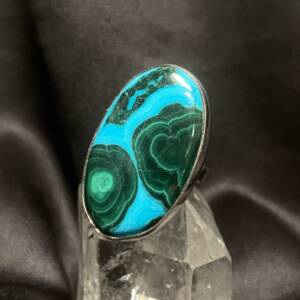 Bague Malachite, Chrysocolle