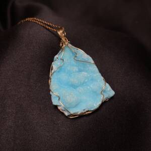 Pendentif Hémimorphite Bleue
